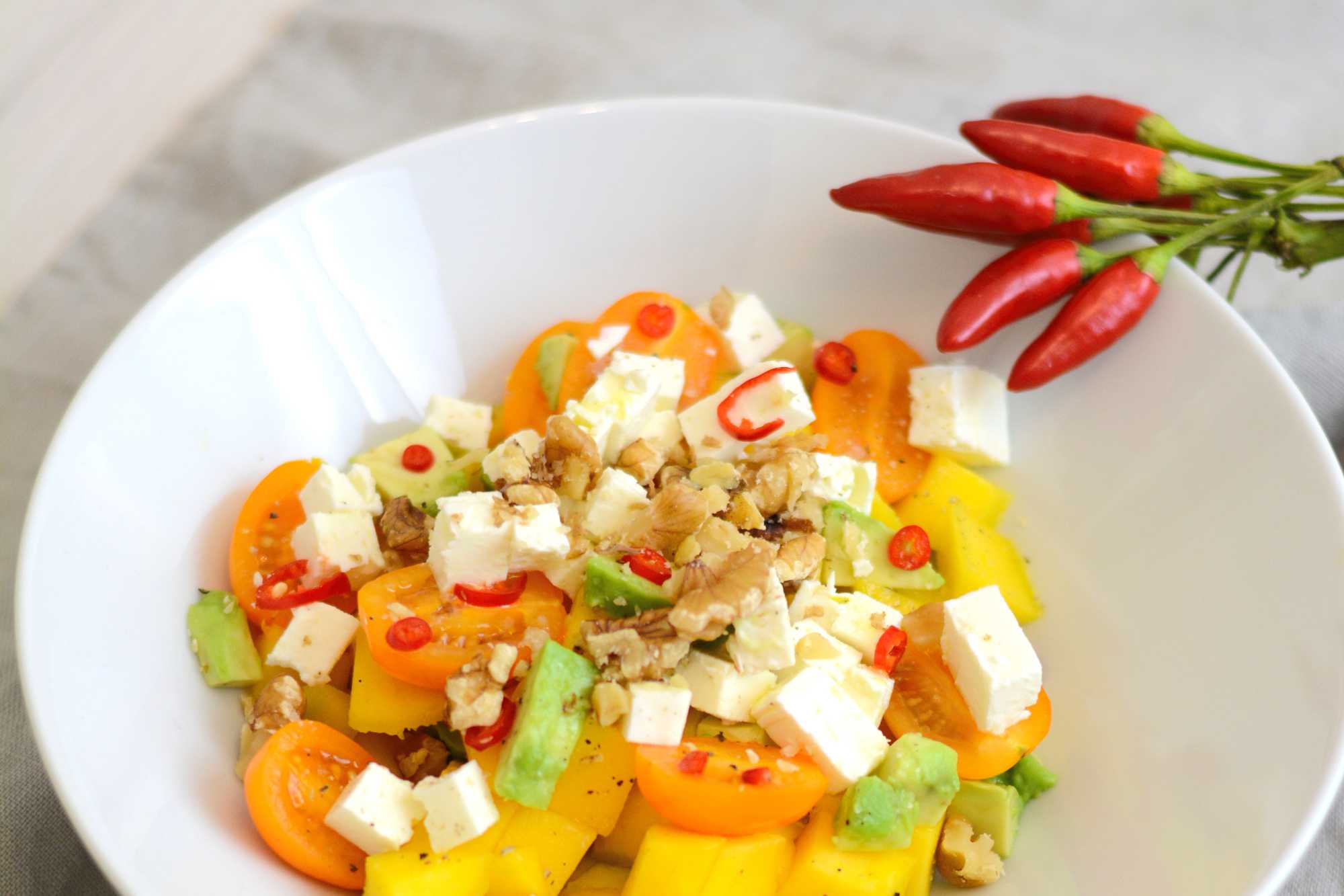 Scharfer Avocado Mango Salat Scharfer Avocado Mango Salat